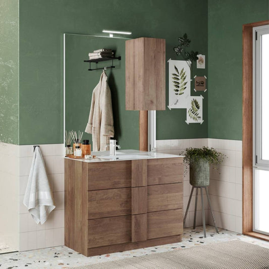 Mobile bagno Salemi60 3 cassetti rovere mercure Effezeta