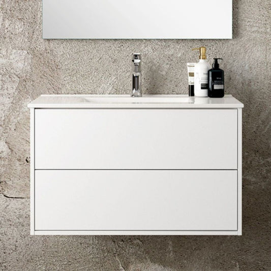 Mobile bagno sospeso Push con due cassettoni 80x45x48 colore bianco Effezeta