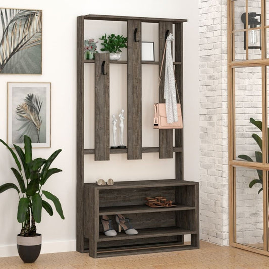 Mobile ingresso Chester dark coffee 90x36x180 Effezeta