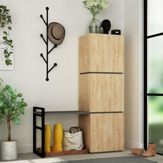 Mobile ingresso Mello colore rovere e antracite Effezeta