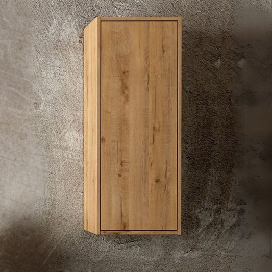 Pensile bagno Push 35x30.5x80 1 anta con 2 ripiani interni colore rovere quercia Effezeta