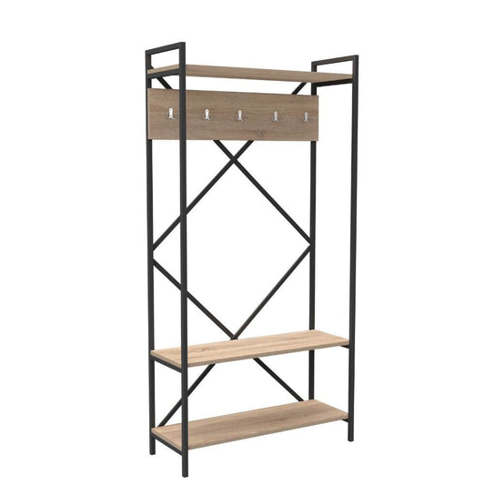 Scaffale ingresso appendiabiti Kety metallo antracite Effezeta