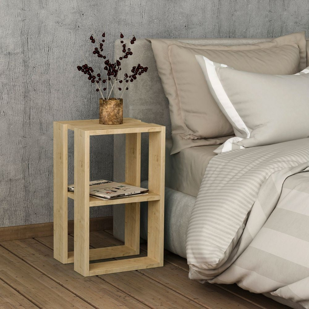 Tavolino comodino Lonie colore rovere Effezeta